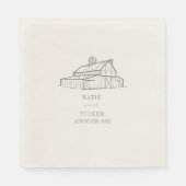 Rustikale Brauerei Grüne Hochzeit Serviette (Vorderseite)