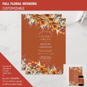 Rustikale Brauerei   Herbst Burnt Orange Einladung