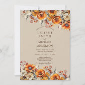 Rustikale Brauerei | Herbst Burnt Orange Einladung (Vorderseite)