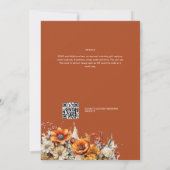 Rustikale Brauerei | Herbst Burnt Orange Einladung (Rückseite)