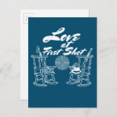 Rustikale Brauerei Hochzeitsfeier Jäger Coupel Einladungspostkarte (Vorne/Hinten)