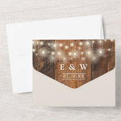 Rustikale Brauerei-Streichellichter Hochzeit All In One Einladung (Rückseite)