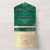 Rustikale Brauerei-Streichellichter Hochzeit All In One Einladung (Innen Boden)