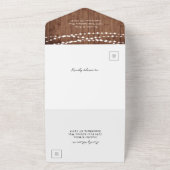 Rustikale Brauerei-Streichellichter Hochzeit All In One Einladung (Außenbereich)