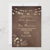 Rustikale Brauerei-Streichellichter Hochzeit Einladung (Vorderseite)