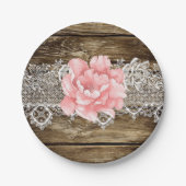 Rustikale Brauerei und Hochzeit Pappteller (Vorderseite)