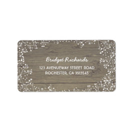 Rustikale Brauerei und Hochzeit von Gipskraut Adressaufkleber