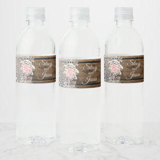 Rustikale Brauerei und Hochzeit Wasserflaschenetikett