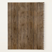 Rustikale Brauerei Weißspitzen Kalligrafie Hochzei Planer (Rückseite)