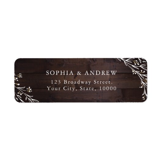 Rustikale Brauerei Wood Boho Floral Country Weddin (Vorne)