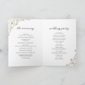 Rustikale Brauerei Wood Boho Floral Country Weddin Programm (Innenseite)