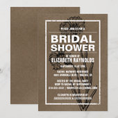 Rustikale Braun Dusche Einladungen (Vorne/Hinten)