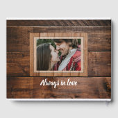 Rustikale Braun-Foto-Hochzeit Gästebuch (Rückseite)