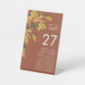 Rustikale Braun Herbst-Hochzeit im Herbst Hochzeit Sockelschild (Vorderseite)