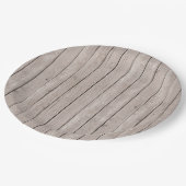 Rustikale Braun-Hochzeit Pappteller (Schrägansicht)