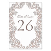 Rustikale Braun Hochzeit Vintag botanisch Tischnummer (Vorderseite)