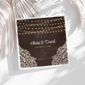 Rustikale Braun-Holzhochzeit Napkins Serviette