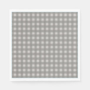 Rüstikale braun karierte Buffalo Plaid Blau besetz Serviette