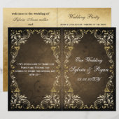 Rustikale Braun- und Goldhochzeit (Vorne/Hinten)