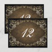 Rustikale Braun- und Goldhochzeit Postkarte (Vorne/Hinten)