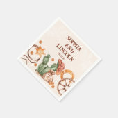 Rustikale Braun-Western-Hochzeit Serviette (Ecke)
