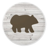 Rustikale Braunbär-Zuhause Keramikknauf (Vorderseite)