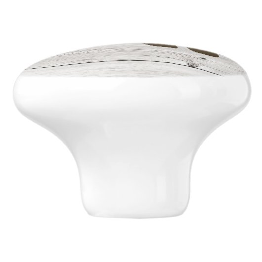 Rustikale Braunbär-Zuhause Keramikknauf (Seitenansicht)