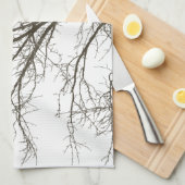 Rustikale Braunbaumzweige Geschirrtuch (Viertel Falte)