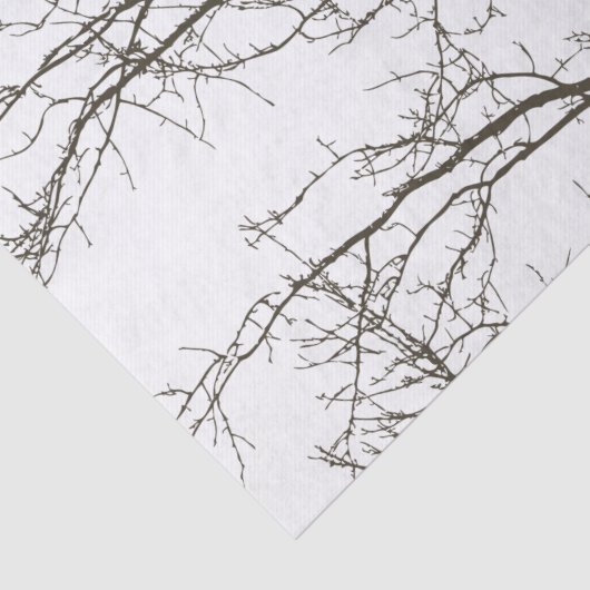 Rustikale Braunbaumzweige Seidenpapier (Detail)