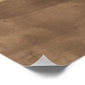 'Rustikale' braune Abstrakte Kunst Poster (Ecke)