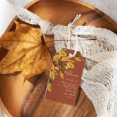 Rustikale braune Herbstblätter Hochzeit im Herbst Geschenkanhänger