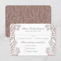 Rustikale braune Hochzeit Vintage-Botanik