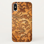 Rustikale braune Imitate Wirbel aus Holz Case-Mate iPhone Hülle (Rückseite)