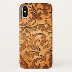 Rustikale braune Imitate Wirbel aus Holz Case-Mate iPhone Hülle