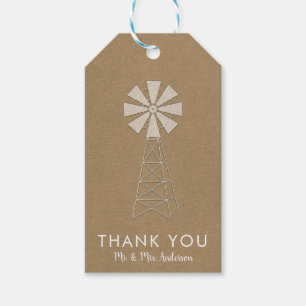Rustikale Braune Kraft Farm Windmühle Moderne Hoch Geschenkanhänger
