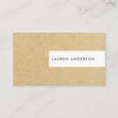 Rustikale braune Kraft-Visitenkarte Visitenkarte (Vorderseite)