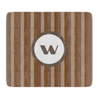 Rustikale braune Monogramme und Streifen