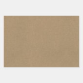 Rustikale braune natürliche Krafttextur schlichte  Geschenkpapier Set (Vorderseite)