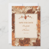 Rustikale Braune Terracotta Einladung (Vorderseite)