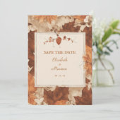Rustikale Braune Terracotta Einladung (Stehend Vorderseite)