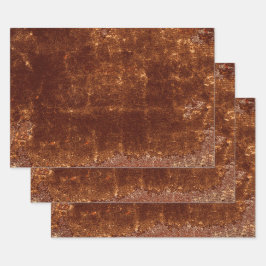 Rustikale braune Textur Land Vintage Grunge Geschenkpapier Set