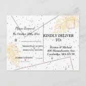 Rustikale, braune und weiße uAwg Einladung Postkar (Rückseite)