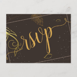 Rustikale, braune und weiße uAwg Einladung Postkar