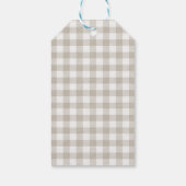 Rustikale braune Wald-Baby-Party Geschenkanhänger (Rückseite)
