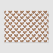 Rustikale braune Webherzen Geburtstag Seidenpapier (Vorderseite)