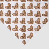 Rustikale braune Webherzen Geburtstag Seidenpapier (Ausschnitt)