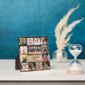 Rustikale Braunholz-12-Fotokollage-Familie Fotoplatte (InSitu)