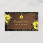 Rustikale Braunholz-Getreidebaume Bark Rose Visitenkarte (Vorderseite)