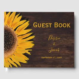 Rustikale Braunwald-Gelbblütenhochzeit Gästebuch