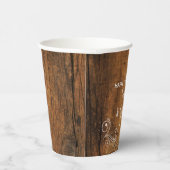 Rustikale Braunwaldhochzeit Pappbecher (Rechts)